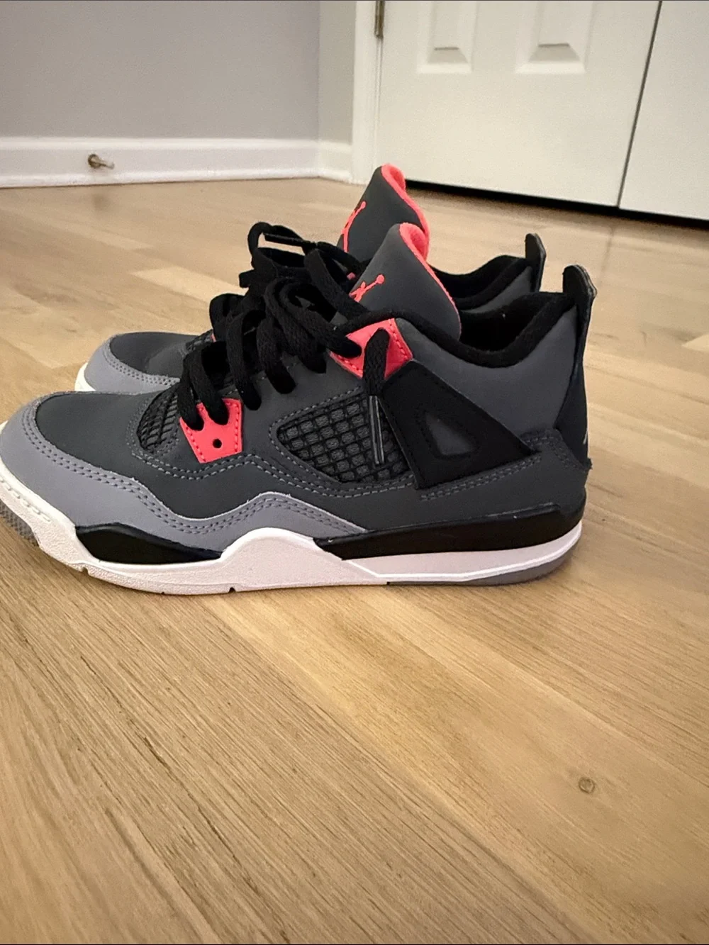 Jordan Kids Sneakers in Gray and Coral
